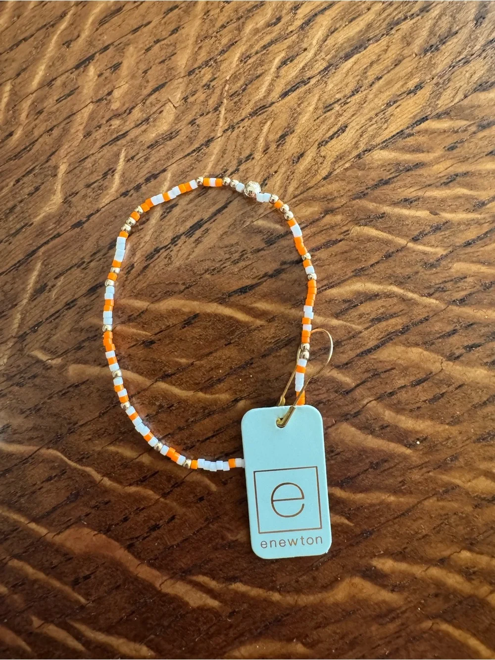 ENewton Orange Beaded Stretch Bracelet